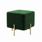 Nordic Square Fabric Stool Gold Metal Small Stools Modern Footstool