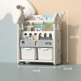 Large Capacity Children's Room Rack Multi-layer Storage Shelves Drawer Design Book Cabinet