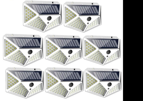 Solar Light Outdoor 100 LED Wall Lamp PIR Motion Sensor Lamp Waterproof