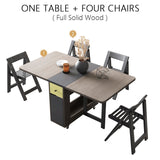 Fashion Folding Dining Table Furniture Multifunctional Rectangle Foldable