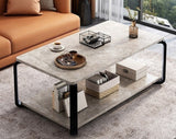 Modern Coffee Table Italy Luxury Wood Frame Square Small Space Storage Coffee Table