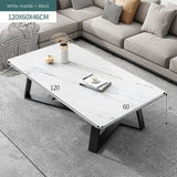 Living Room Modern Coffee Tables Small Marble Metal Narrow Dining Table Set