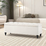 GERICCO 51-inch Storage Ottoman Large Storage Bench Nordic Furniture Upholstered