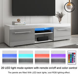 High Gloss Modern TV Unit Bracket with LED Light TV Stands Living Room Furniture