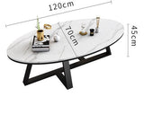 Marble Center Coffee Table Living Room Luxury Set Sofa Metal Side Table Gold Floor
