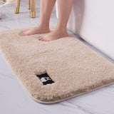 High-hair bathroom toilet door absorbent floor mat carpet bedroom non-slip