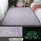 Large Area Living Short Hair Glow-in-the-dark Carpet Girl's Room Mat Floor Rug Bedroom Washable