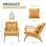 Reading Chair Wooden Chairs for Bedroom Nordic Armchair Easy Assembly