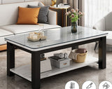 Modern Coffee Table Italy Luxury Wood Frame Square Small Space Storage Coffee Table