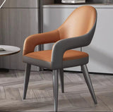 Comfortable Minimalist Dining Chairs Leather Cushions Backrest Upholstered Chair