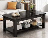 Modern Coffee Table Italy Luxury Wood Frame Square Small Space Storage Coffee Table