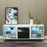 LED TV Stand for TVs up to 70in Modern Entertainment Center Storage TV Cabinet