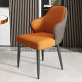 Comfortable Minimalist Dining Chairs Leather Cushions Backrest Upholstered Chair