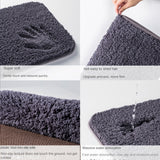 High-hair bathroom toilet door absorbent floor mat carpet bedroom non-slip