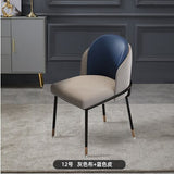 Luxury Back Support Dining Chairs Black Metal Legs Comfortable Chairs