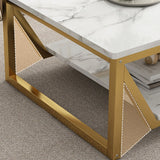 Modern Coffee Table Italy Luxury Wood Frame Square Small Space Storage Coffee Table