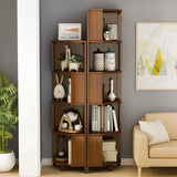 Corner BookShelves Living Room Storage Simple Triangle Cabinet Indoor Bookcase