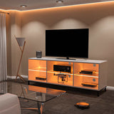 LED TV Stand for TVs up to 70in Modern Entertainment Center Storage TV Cabinet