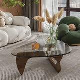 Transparent Glass Center Coffee Tables Living Room Small Tea Table