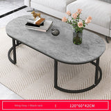 Coffee Table Modern Nordic Luxury Iron White MDF Marble floor Storage Console