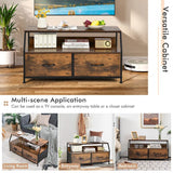 Multifunctional TV Stand Dresser Organizer with 2 Storage Drawer and Open Shelves