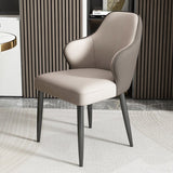 Comfortable Minimalist Dining Chairs Leather Cushions Backrest Upholstered Chair