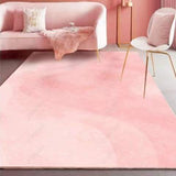 Nordic Style Sofa Coffee Table Mat Pink Cute Living Room Rug Girl Bedroom