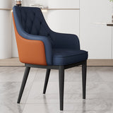 Comfortable Minimalist Dining Chairs Leather Cushions Backrest Upholstered Chair