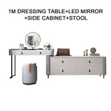 Bedroom slate dressing table storage cabinet integrated LED mirror makeup table