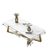 Living Room Modern Coffee Tables Small Marble Metal Narrow Dining Table Set