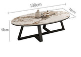Marble Center Coffee Table Living Room Luxury Set Sofa Metal Side Table Gold Floor