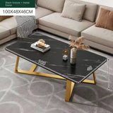 Living Room Modern Coffee Tables Small Marble Metal Narrow Dining Table Set