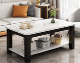 Modern Coffee Table Italy Luxury Wood Frame Square Small Space Storage Coffee Table