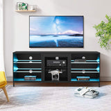 LED TV Stand for TVs up to 70in Modern Entertainment Center Storage TV Cabinet