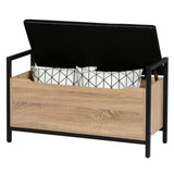 Shoe Storage Bench Industrial Hidden Entryway Bench End of Bed Storage