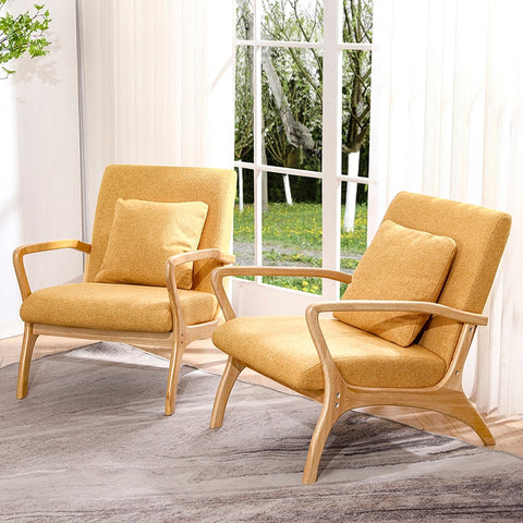 Reading Chair Wooden Chairs for Bedroom Nordic Armchair Easy Assembly