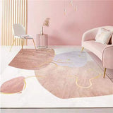 Nordic Style Sofa Coffee Table Mat Pink Cute Living Room Rug Girl Bedroom