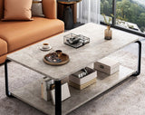 Modern Coffee Table Italy Luxury Wood Frame Square Small Space Storage Coffee Table