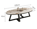 Marble Center Coffee Table Living Room Luxury Set Sofa Metal Side Table Gold Floor