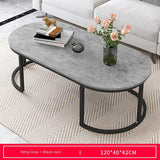 Coffee Table Modern Nordic Luxury Iron White MDF Marble floor Storage Console