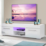 High Gloss Modern TV Unit Bracket with LED Light TV Stands Living Room Furniture