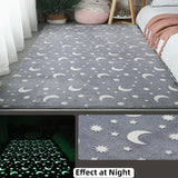 Large Area Living Short Hair Glow-in-the-dark Carpet Girl's Room Mat Floor Rug Bedroom Washable
