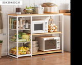 Kitchen Storage Rack Household Multifunctional Floor Multi-Layer Microwave Oven