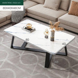 Living Room Modern Coffee Tables Small Marble Metal Narrow Dining Table Set