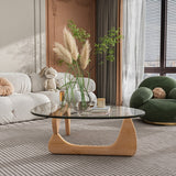 Transparent Glass Center Coffee Tables Living Room Small Tea Table