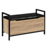 Shoe Storage Bench Industrial Hidden Entryway Bench End of Bed Storage