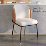 Luxury Back Support Dining Chairs Black Metal Legs Comfortable Chairs