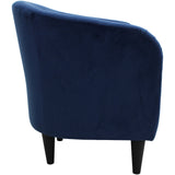 Barrel Accent Chair, Vanilla Dream Beige, Velvet Upholstery