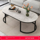 Coffee Table Modern Nordic Luxury Iron White MDF Marble floor Storage Console