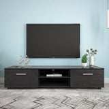 2 Storage Cabinet With Open Shelves For Living Room 63 Inch TV Cabinet Media Console